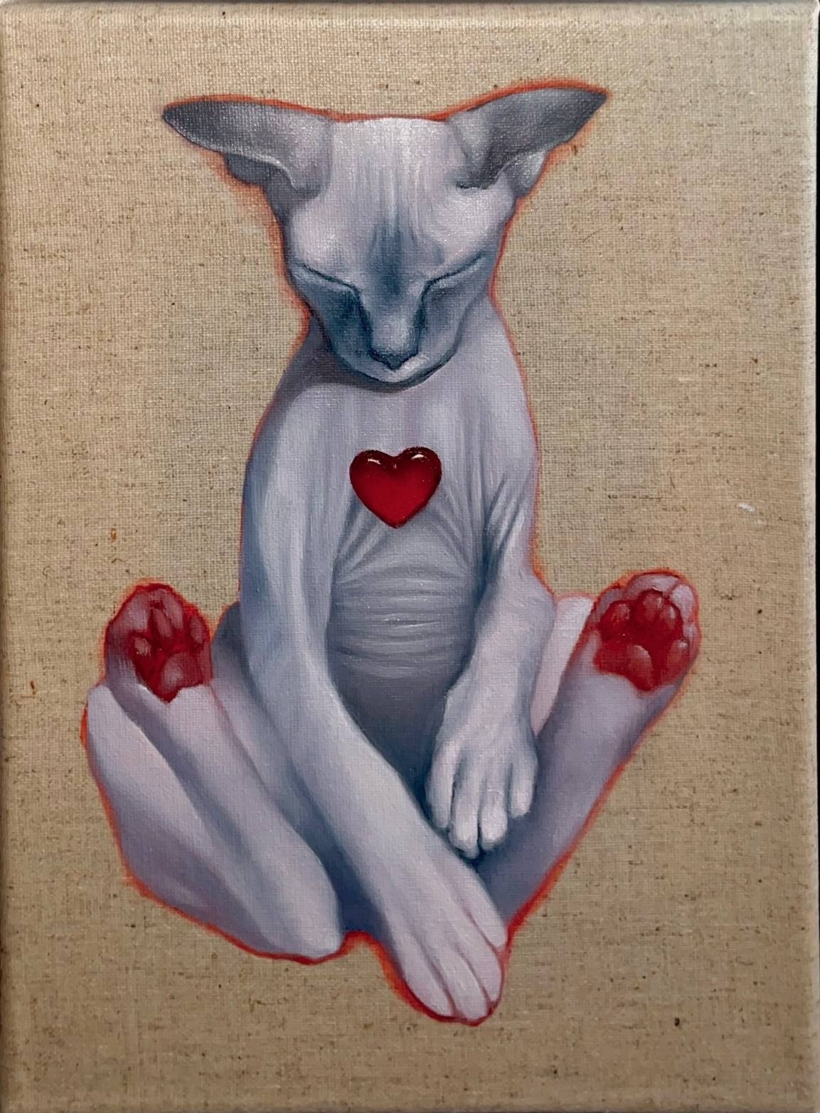 Painting "Raspberry" — oil on canvas, 18×24 cm